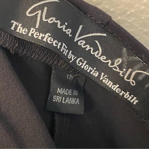 Gloria Vanderbilt trousers slacks dress plants side zip slimming stretch -12 - Picture 13 of 15